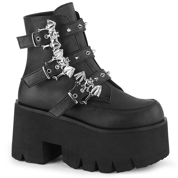 ASHES-55 Bat Buckle Boots by Demonia For Cheap