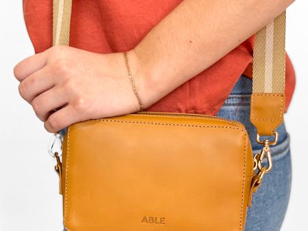 Able Turner Stadium Crossbody - Cognac Online