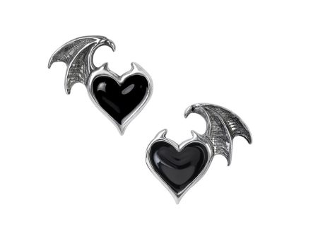 Black Soul Stud Earrings by Alchemy Gothic Online