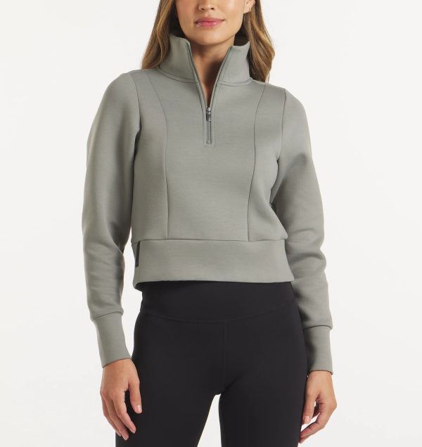 UNRL LuxBreak Half Zip Pullover | Eucalyptus Online Sale