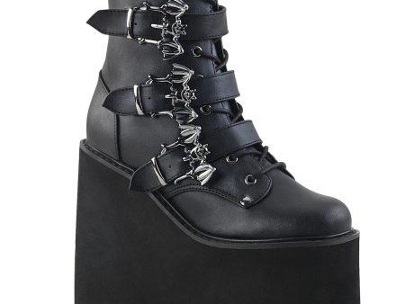 SWING-103 Bat Platform Ankle Boots by Demonia For Discount