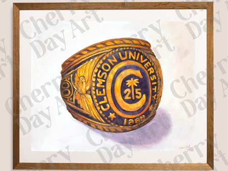 2025 Clemson Men s Class Ring Print by Cherry Day Art Discount