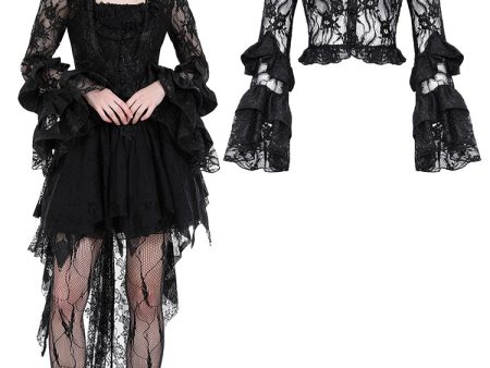 Art of Mourning Gothic Lace Cardigan Top by Dark In Love For Sale