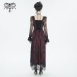 Crimson Calligraphy Lace Dress by Devil Fashion Hot on Sale