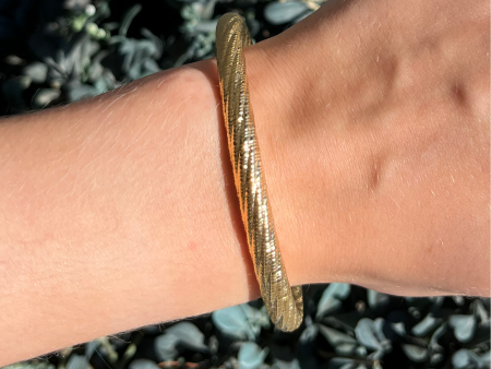 Texture Gold Bangle Fashion