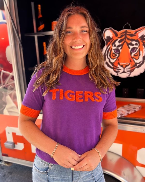 Tigers Sweater Top - Purple Online