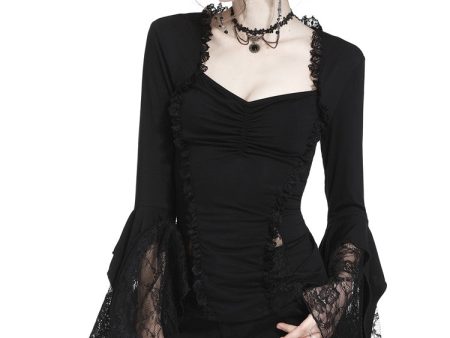 Belladonna Lacey Bell Sleeves Top by Dark In Love Hot on Sale