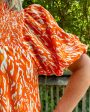 Amelia Tiger Tail Dress - Orange and White Discount