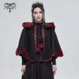 Thorns Of A Rose Gothic Red Faux Fur Shawl Cape by Devil Fashion Hot on Sale