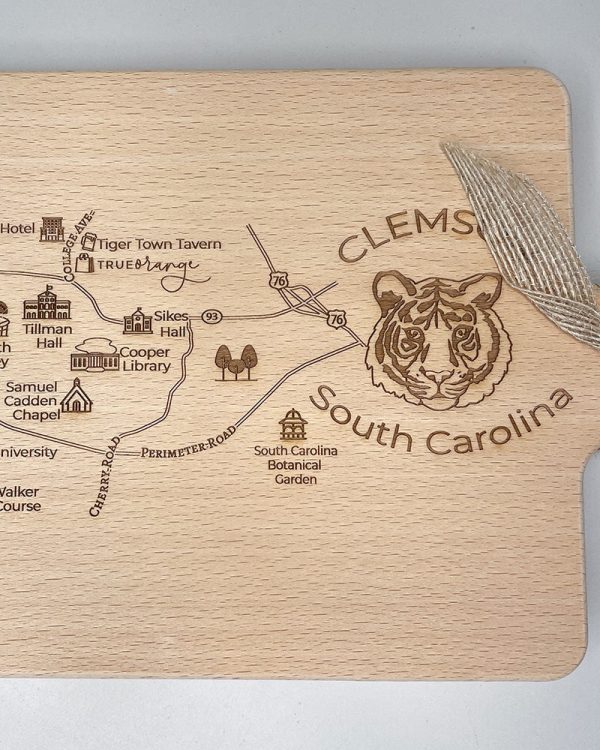 Clemson Map Serving Board Online Sale