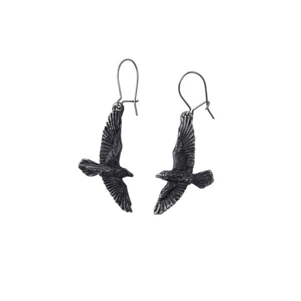 Black Raven Earrings by Alchemy Gothic Supply