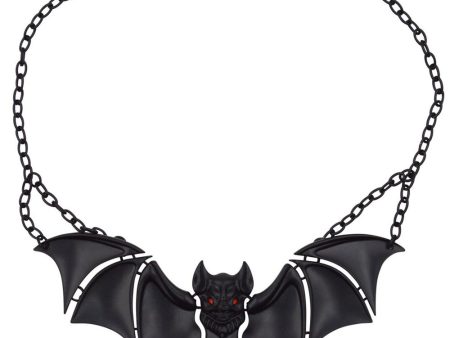 Creature Of The Night Bat Black Necklace by Kreepsville 666 Online Sale