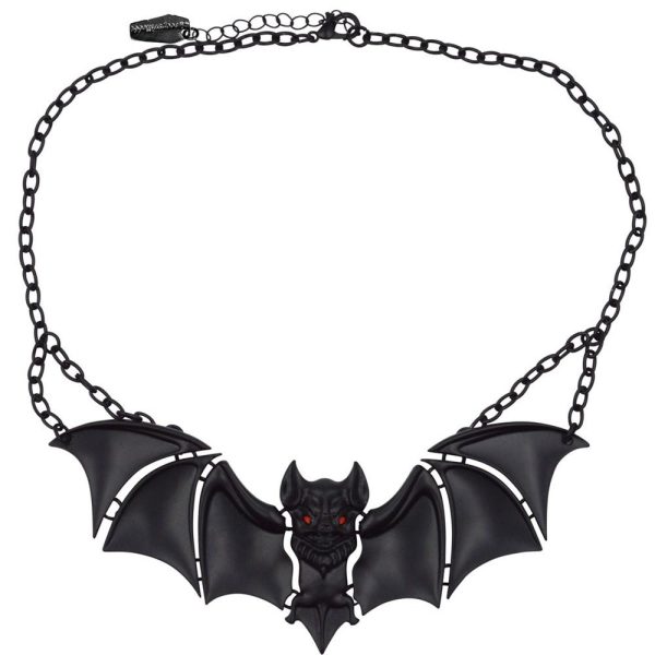 Creature Of The Night Bat Black Necklace by Kreepsville 666 Online Sale