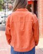 Trendy Tailgate Corduroy Jacket - Orange Fashion