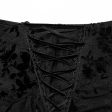 Andromeda Ruffled Black Lace Skirt by Punk Rave Hot on Sale