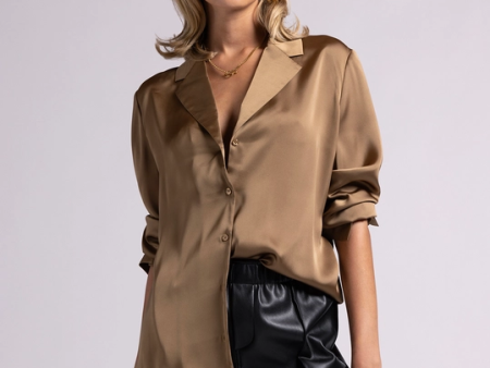 Brienne V-Neck Button Up Top Sale