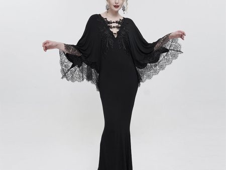 Dark Fae Lace Trim Dress by Eva Lady Online