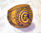 2025 Clemson Men s Class Ring Print by Cherry Day Art Discount