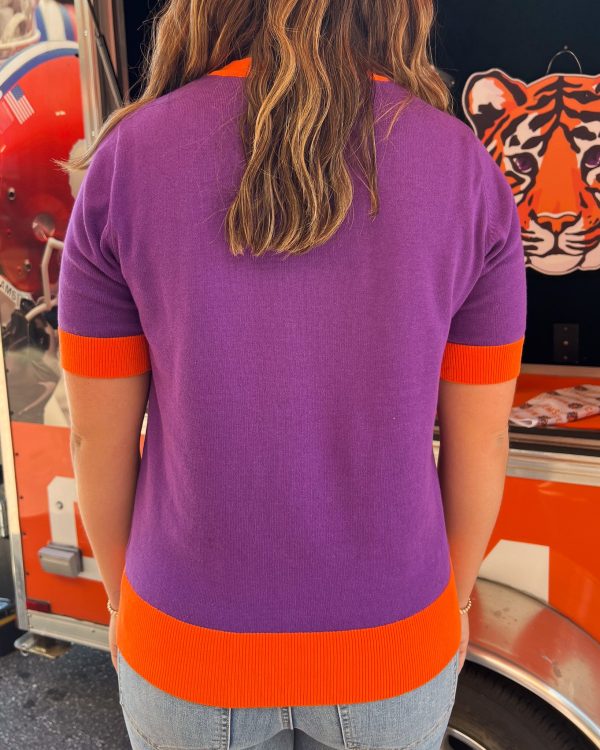 Tigers Sweater Top - Purple Online