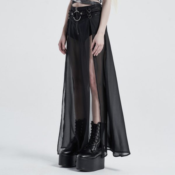 No Time For Sorrow Sheer Skirt by Punk Rave Online now