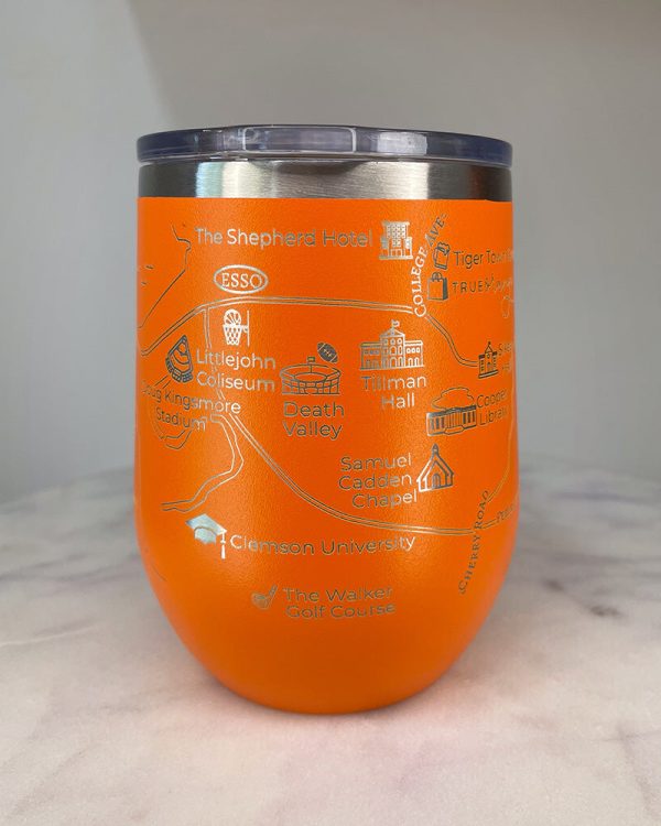 Clemson Map Insulated Wine Tumbler Supply