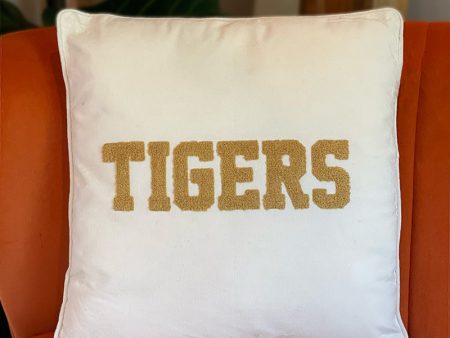 Tigers Embroidered Pillow Cheap