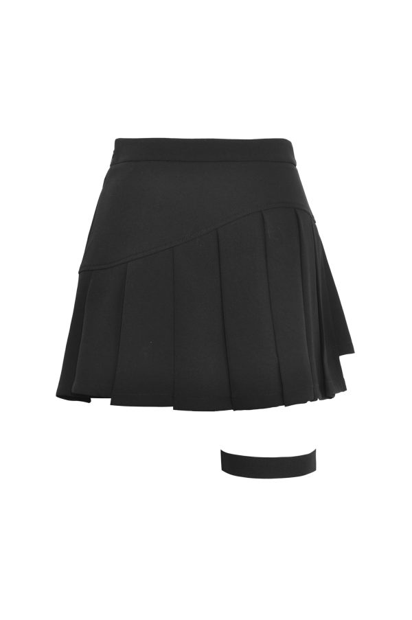 Claire Leg Harness Pleated Skirt by Dark In Love Cheap