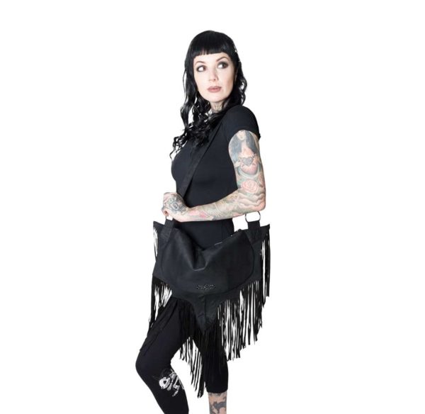 Bat Wing Fringe Shoulder Bag by Kreepsville 666 Supply