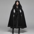 Dark Snow Bunny Faux Fur Trimmed Coat by Punk Rave Sale