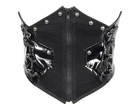 Void Faux Leather Corset Belt by Devil Fashion on Sale