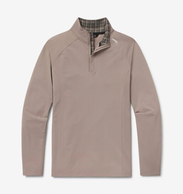 Men s UNRL Highlands Quarter Zip | Taupe Plaid Online Sale