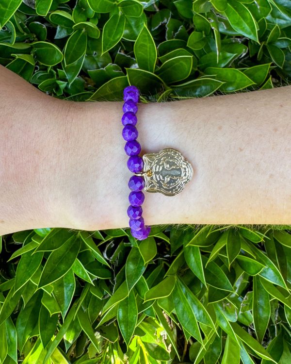 Tiger Charm Bracelet - Purple Online Sale