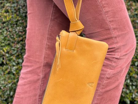 Able Rachel Wristlet - Cognac on Sale