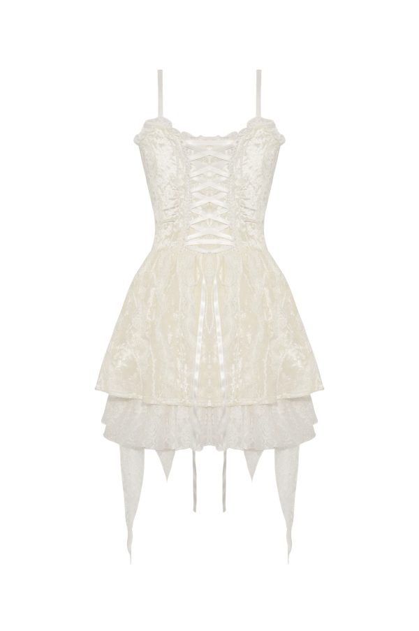 Velvet Meringue Corset Lace Up Dress by Dark In Love Fashion