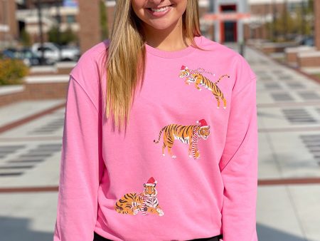 Santa Tigers Sweatshirt - Pink Supply