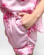 Tiger Satin Pajama Shorts - Pink Online now