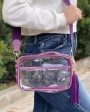 Clear Crossbody Purse - Purple Discount