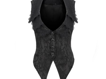 Vesper Gothic Vest Top by Devil Fashion on Sale