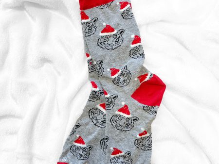 Cozy Tiger Santa Christmas Socks Online Hot Sale