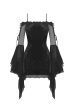 Thorne Gothic Bell Sleeves Velvet Dress by Dark In Love Discount