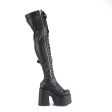 CAMEL-305 Buckle Thigh High Boots by Demonia Online Hot Sale