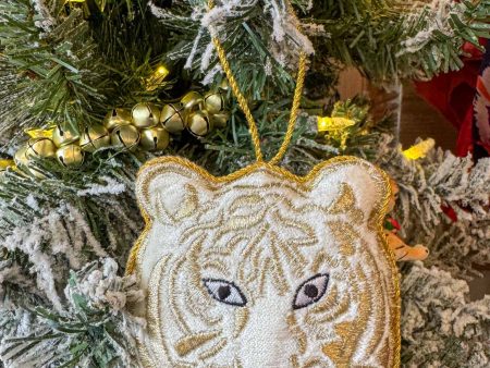 Tiger Embroidered Ornament Online now