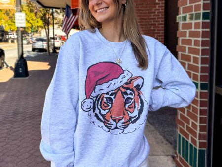 Santa Tiger Fleece Sweatshirt Online Hot Sale