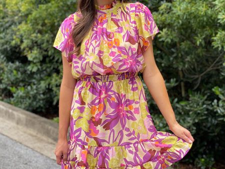 Corley Floral Print Dress For Cheap