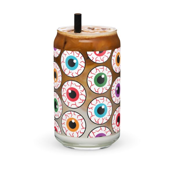 Creepy Eyeballs Glass Can Cup by The Dark Side of Fashion For Discount