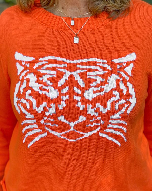 True to the Tigers Sweater - Orange For Cheap