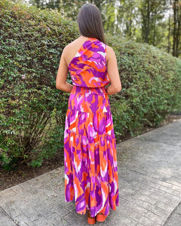 Clemson Spirit Tiered Maxi Skirt Online