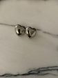 Large Silver Heart Earrings For Discount