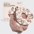 Microfiber Quick Dry Towel Scrunchie 2PC - Terracotta Checker Cheap