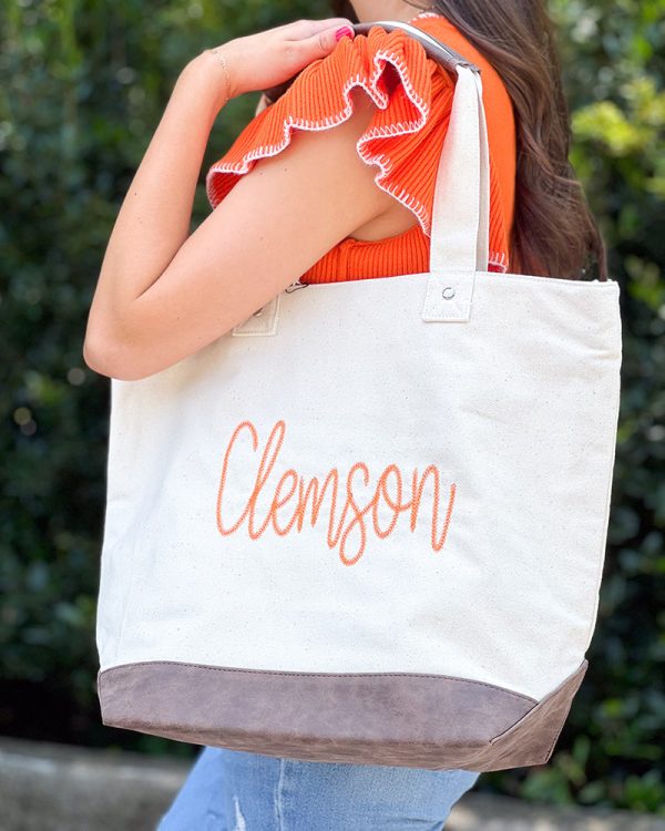 Clemson Script Tote Bag Fashion